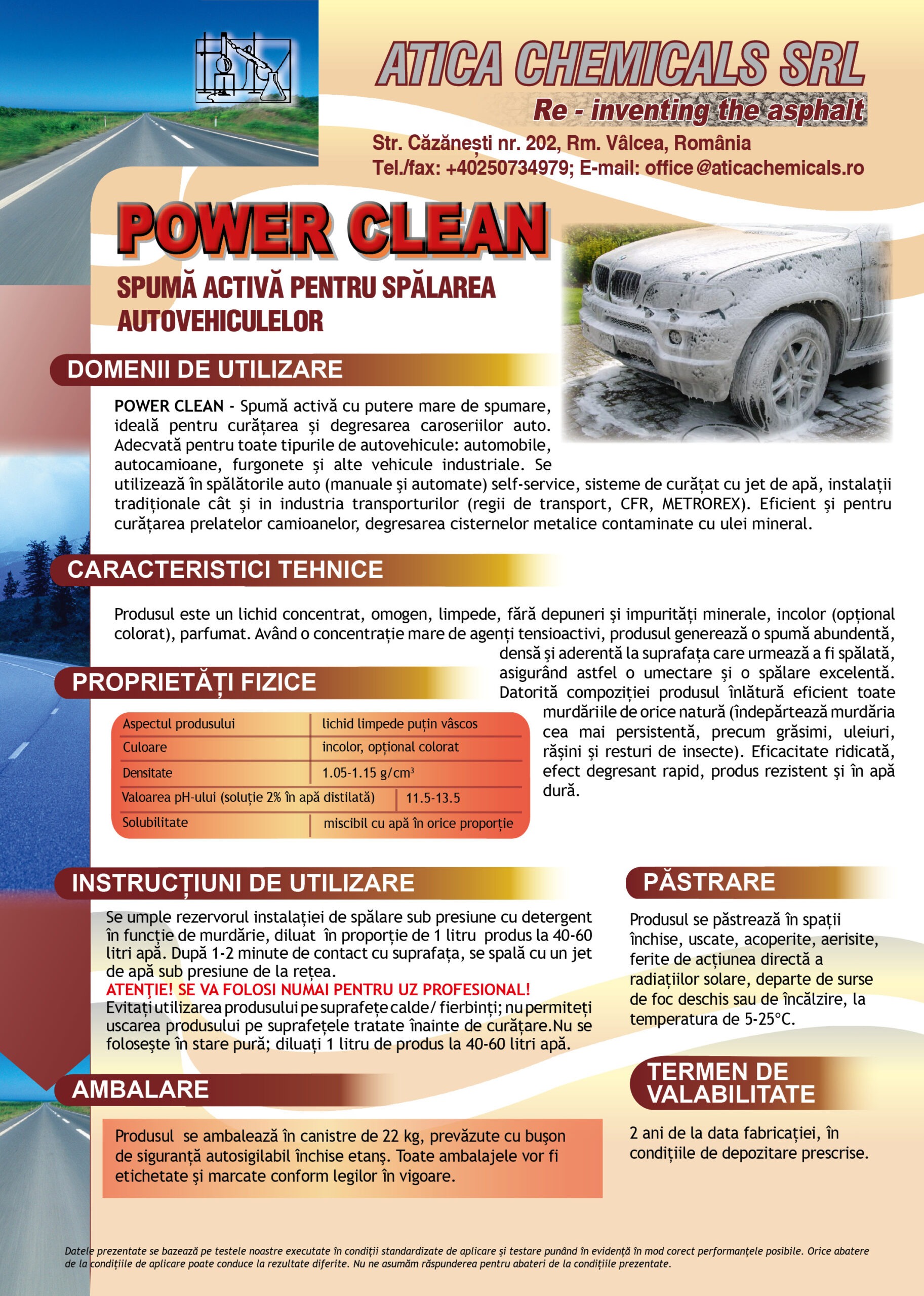 10. ATICA CHEMICALS_FT_POWER CLEAN_Spuma activa spalare auto